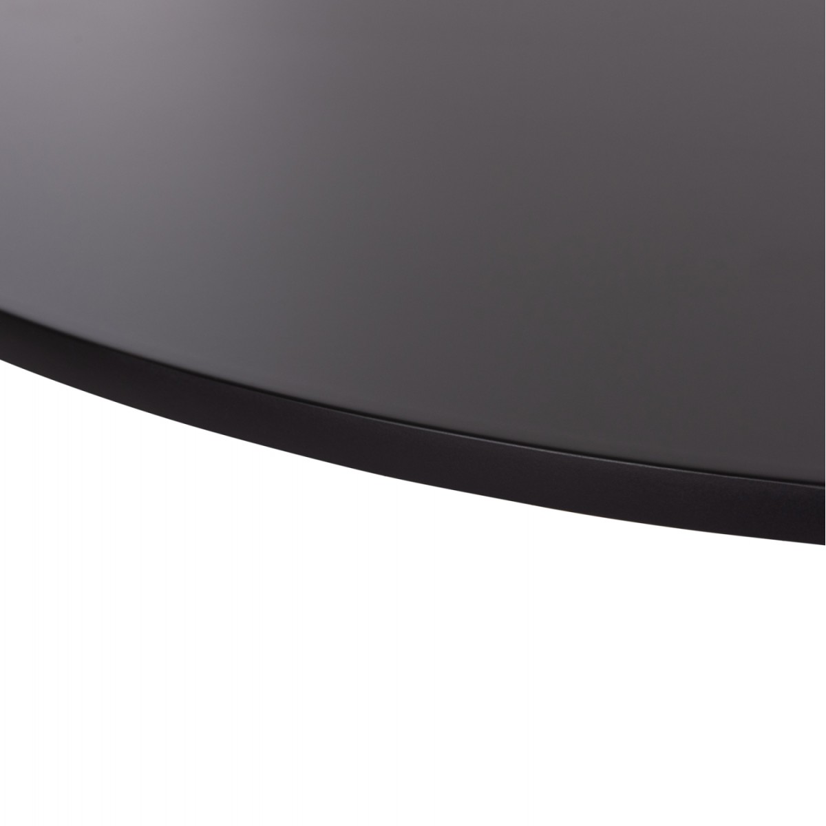 ΤΡΑΠΕΖΙ ΣΤΡΟΓΓΥΛΟ BROLIN HM18141.02 MDF TOP-ΒΑΣΗ ΜΕΤΑΛΛΙΚΗ--ΜΑΥΡΟ Φ90x73Υεκ