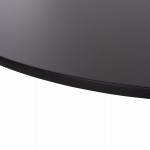 ΤΡΑΠΕΖΙ ΣΤΡΟΓΓΥΛΟ BROLIN HM18141.02 MDF TOP-ΒΑΣΗ ΜΕΤΑΛΛΙΚΗ--ΜΑΥΡΟ Φ90x73Υεκ