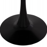 ΤΡΑΠΕΖΙ ΣΤΡΟΓΓΥΛΟ BROLIN HM18141.02 MDF TOP-ΒΑΣΗ ΜΕΤΑΛΛΙΚΗ--ΜΑΥΡΟ Φ90x73Υεκ