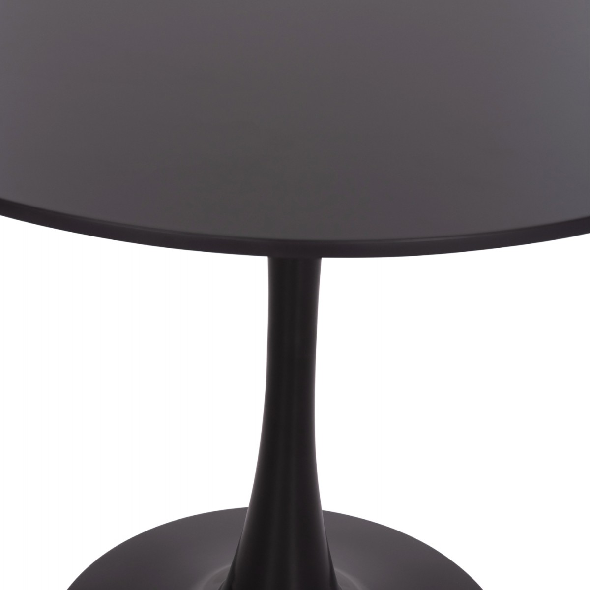 ΤΡΑΠΕΖΙ ΣΤΡΟΓΓΥΛΟ BROLIN HM18141.02 MDF TOP-ΒΑΣΗ ΜΕΤΑΛΛΙΚΗ--ΜΑΥΡΟ Φ90x73Υεκ