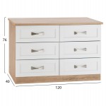 ΤΟΥΑΛΕΤΑ-ΣΥΡΤΑΡΙΕΡΑ MILANI HM317.06 ΜΕ 6 ΣΥΡΤΑΡΙΑ SONAMA-ΛΕΥΚΟ 120X40X76Υ εκ.