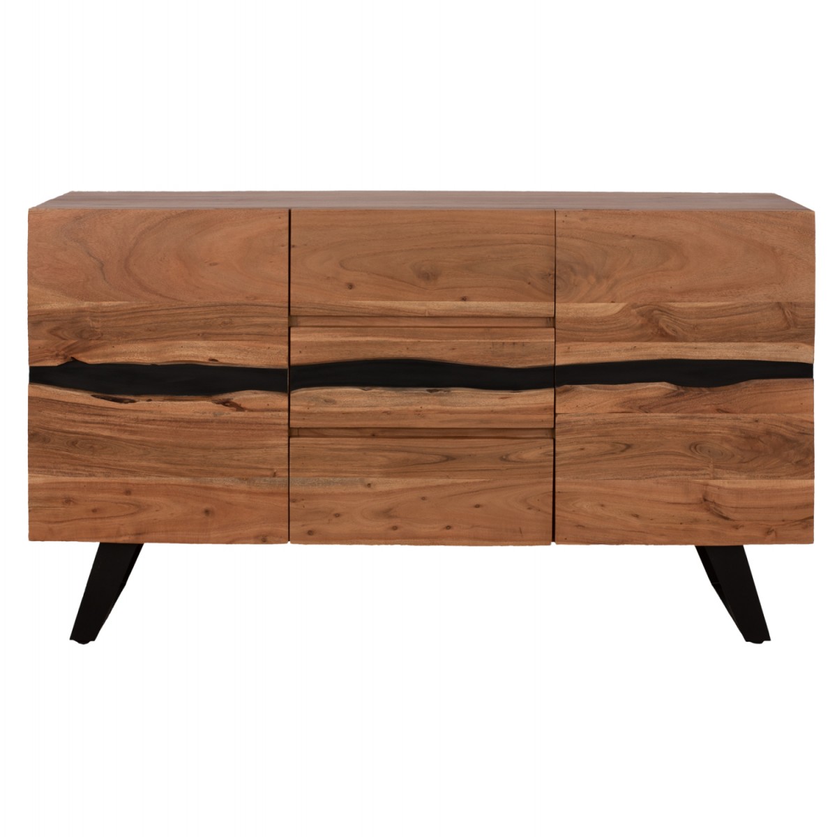 ΜΠΟΥΦΕΣ ΜΕ 3 ΣΥΡΤΑΡΙΑ ALICIA HM8475.11 ΑΠΟ ΜΑΣΙΦ ΞΥΛΟ ΑΚΑΚΙΑΣ 148x44x86Υ εκ.