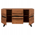 ΜΠΟΥΦΕΣ ΜΕ 3 ΣΥΡΤΑΡΙΑ ALICIA HM8475.11 ΑΠΟ ΜΑΣΙΦ ΞΥΛΟ ΑΚΑΚΙΑΣ 148x44x86Υ εκ.