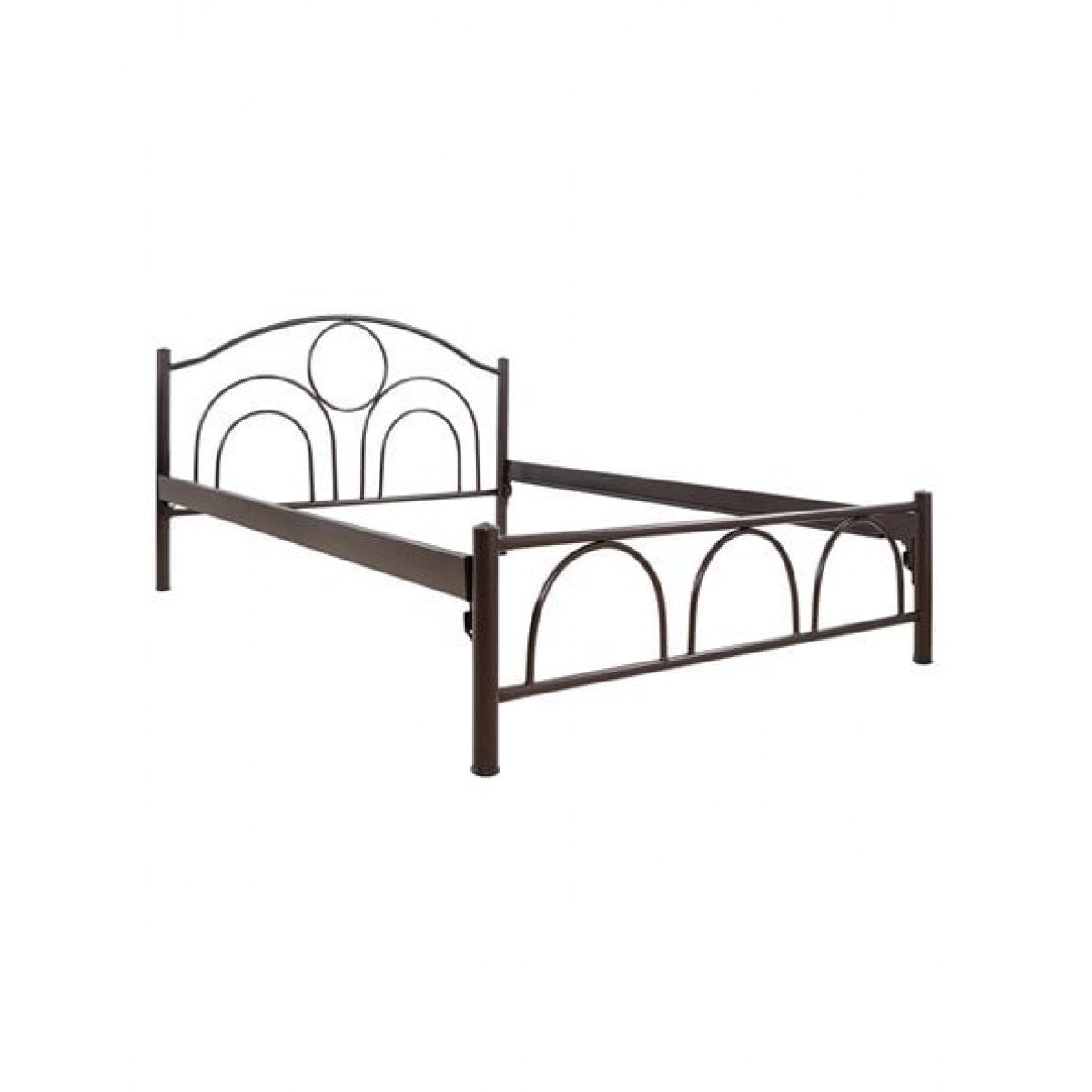 ΜΕΤΑΛΛΙΚΟ ΔΙΠΛΟ ΚΡΕΒΑΤΙ ΚΥΚΛΟΣ 160x200x90Yεκ. HM766 ΣΦΥΡHΛΑΤΟ ΚΑΦΕ