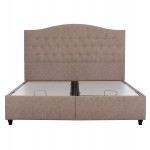 ΚΡΕΒΑΤΙ MALENA ΜΕ ΑΠΟΘΗΚΕΥΤΙΚΟ ΜΠΕΖ ΥΦΑΣΜΑ Τ. NUBUK HM624.22 ΓΙΑ ΣΤΡΩΜΑ 160x200 εκ.