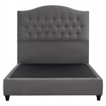 ΚΡΕΒΑΤΙ MALENA ΑΠΟ ΓΚΡΙ ΒΕΛΟΥΔΟ HM647.10 ΓΙΑ ΣΤΡΩΜΑ 120x200 εκ.