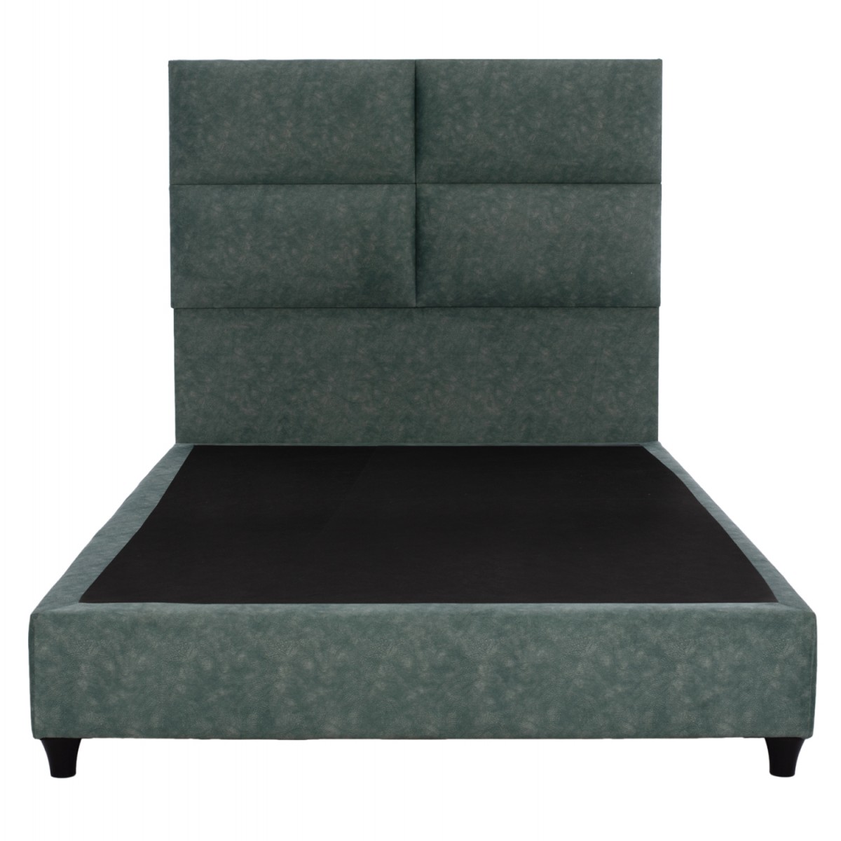 ΚΡΕΒΑΤΙ MILO ΑΠΟ ΠΡΑΣΙΝΟ ΥΦΑΣΜΑ τύπου NUBUCK HM646.27 ΓΙΑ ΣΤΡΩΜΑ 120x200 εκ.