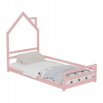 ΚΡΕΒΑΤΙ ΠΑΙΔΙΚΟ HOUSER HM676.06 τ.MONTESSORI ΞΥΛΟ ΠΕΥΚΟ ΡΟΖ- 190x90εκ