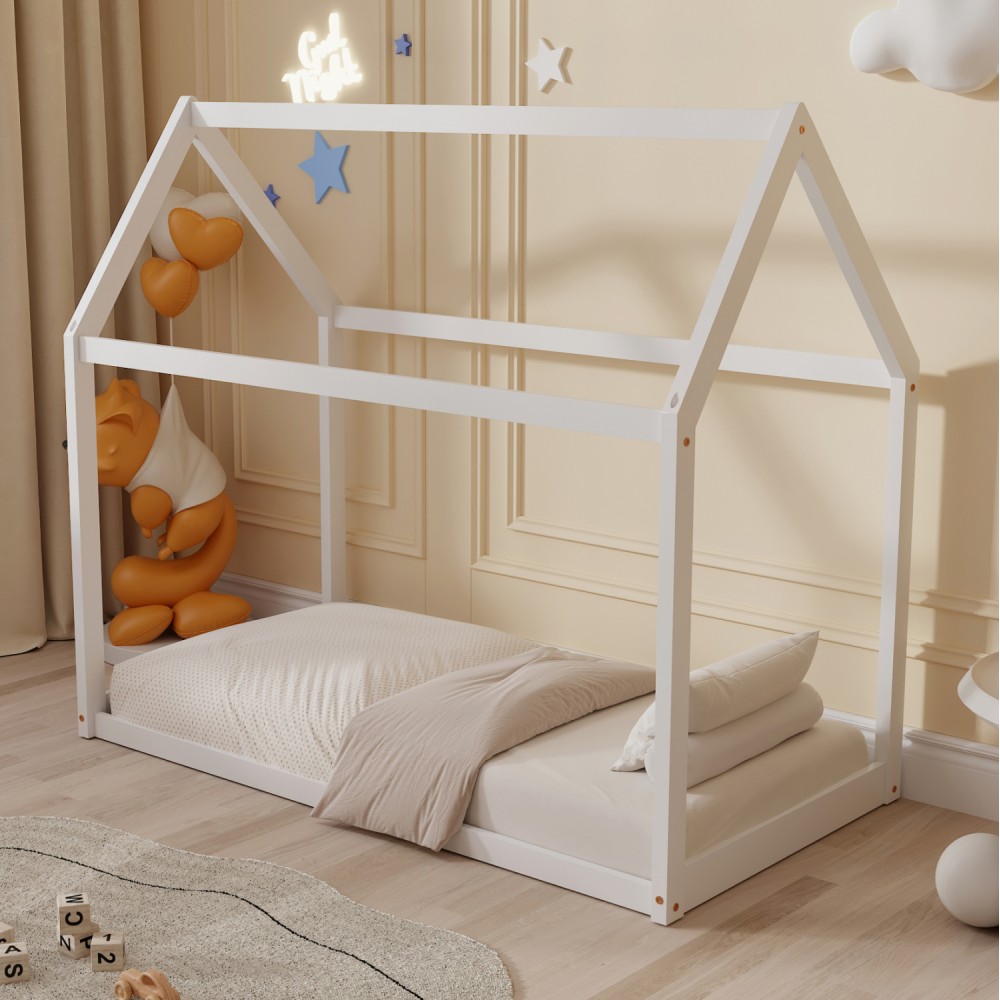 ΚΡΕΒΑΤΙ ΠΑΙΔΙΚΟ PEPE HM678.03 τ.MONTESSORI ΞΥΛΟ ΠΕΥΚΟ ΛΕΥΚΟ- 140x70εκ