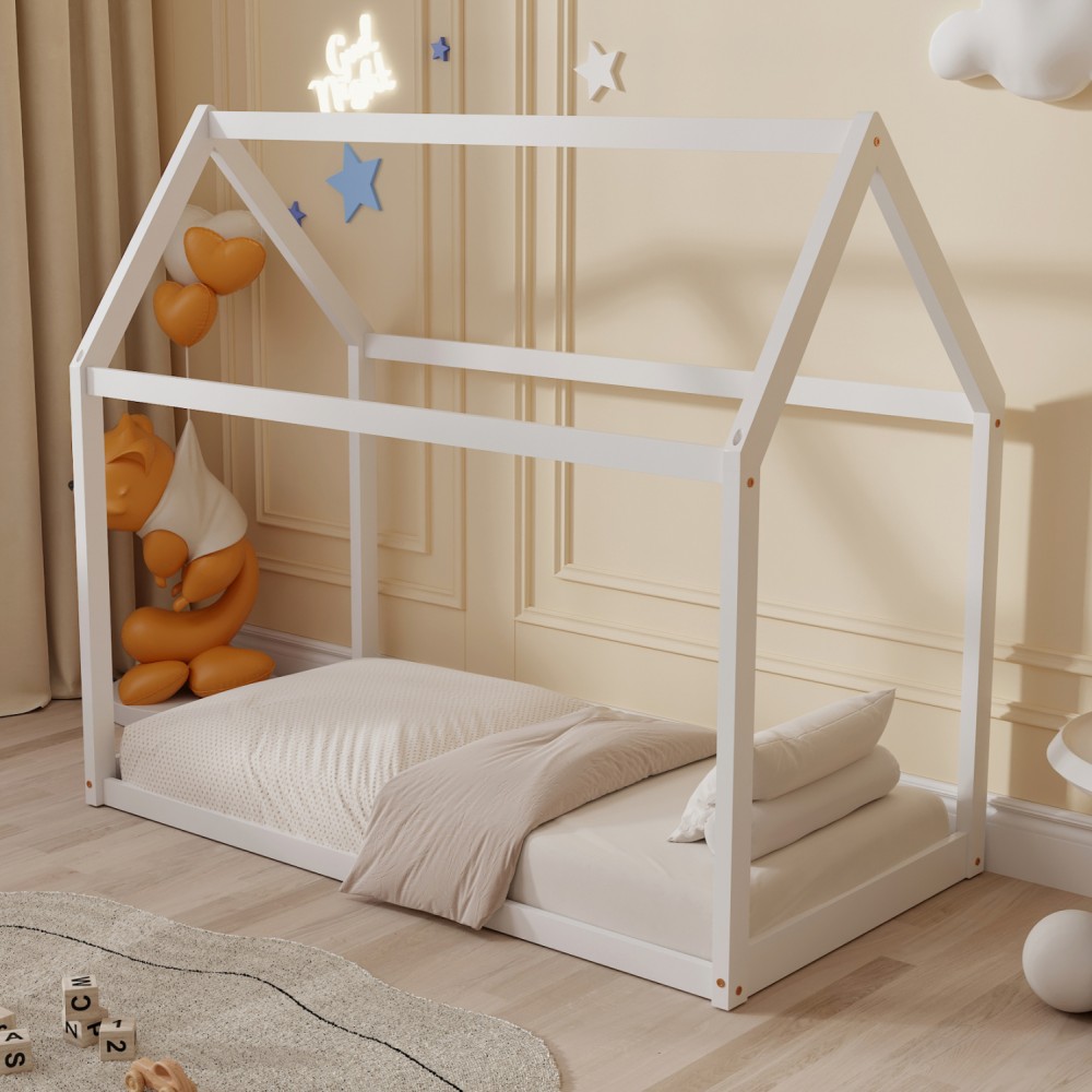 ΚΡΕΒΑΤΙ ΠΑΙΔΙΚΟ PEPE HM678.03 τ.MONTESSORI ΞΥΛΟ ΠΕΥΚΟ ΛΕΥΚΟ- 140x70εκ