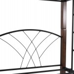 ΚΟΥΚΕΤΑ ΚΡΕΒΑΤΙ STOREY HM687 ΜΑΥΡΟ ΜΕΤΑΛΛΟ-ΚΑΡΥΔΙ RUBBERWOOD-ΓΙΑ ΣΤΡΩΜΑ 190x90εκ