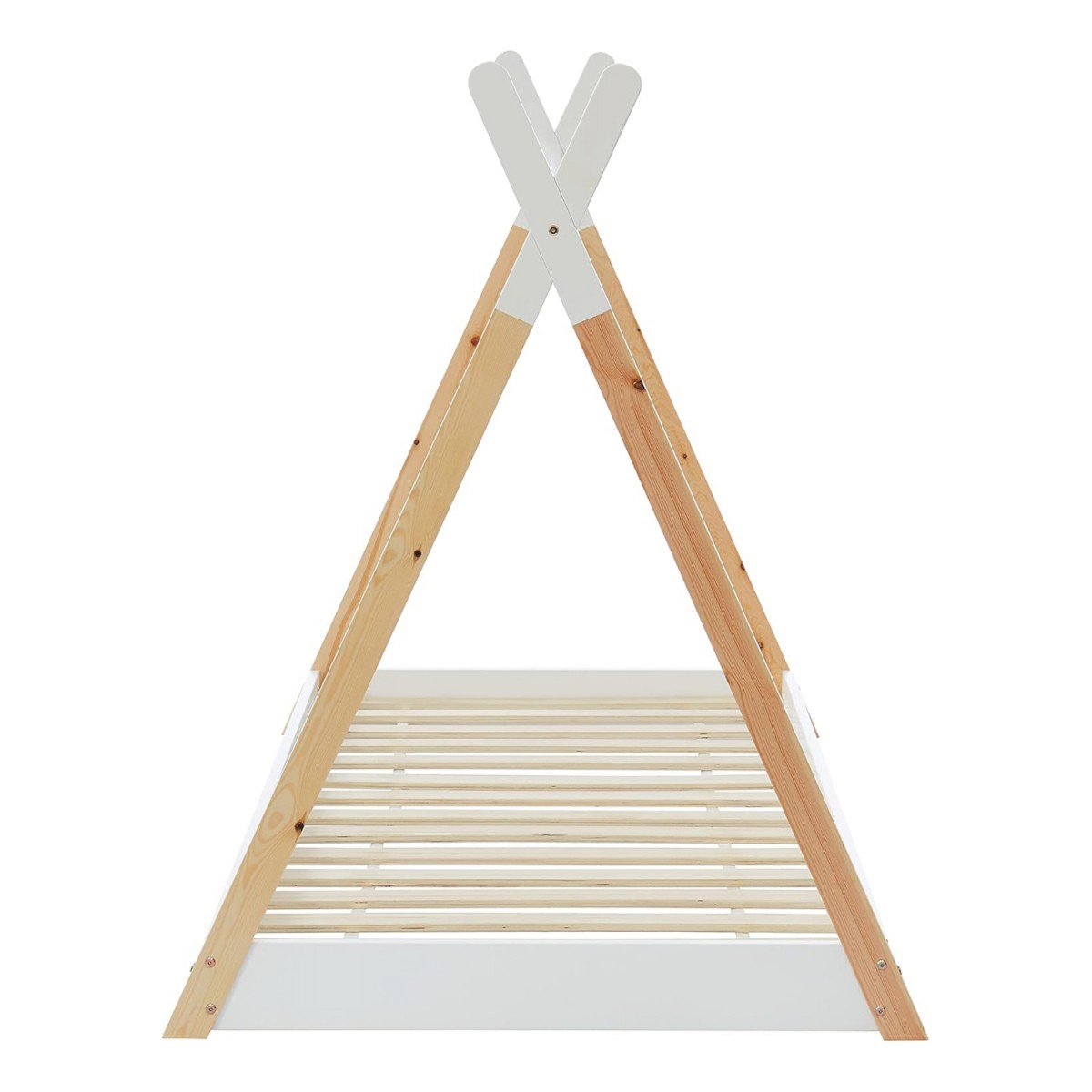 ΚΡΕΒΑΤΙ ΠΑΙΔΙΚΟ MUNK HM699.03 τ.MONTESSORI ΞΥΛΟ ΠΕΥΚΟΥ ΦΥΣΙΚΟ-ΛΕΥΚΟ- 190x90εκ