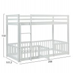 ΠΑΙΔΙΚΗ ΚΟΥΚΕΤΑ τ.MONTESSORI ΜΕ ΠΑΡΚΑΚΙ PLAYKID HM703.03 ΞΥΛΟ ΠΕΥΚΟΥ ΛΕΥΚΟ ΓΙΑ 190x90εκ