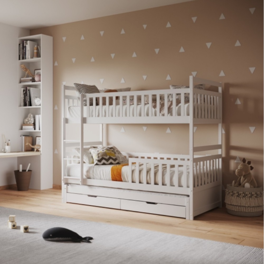 ΠΑΙΔΙΚΗ ΚΟΥΚΕΤΑ ΜΕ 3 ΚΡΕΒΑΤΙΑ & 2 ΣΥΡΤΑΡΙΑ TRIPLON HM709.03 ΞΥΛΟ ΠΕΥΚΟΥ 90x190-200εκ
