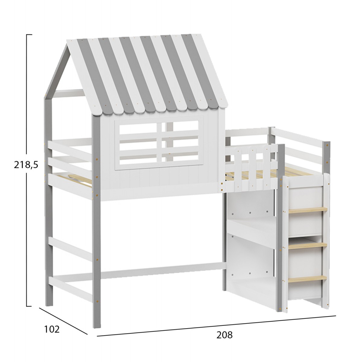 ΠΑΙΔΙΚΟ ΚΡΕΒΑΤΙ τ.MONTESSORI ΜΕ ΠΛΑΙΝΑ ΡΑΦΙΑ HOMI HM712 ΞΥΛΟ ΠΕΥΚΟΥ ΛΕΥΚΟ-ΓΚΡΙ-ΣΤΡΩΜΑ 90x190εκ