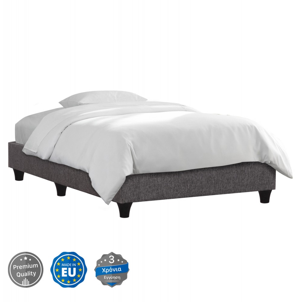 ΚΡΕΒΑΤΙ-ΥΠΟΣΤΡΩΜΑ SIGGY HM721.10 ΧΩΡΙΣ ΑΠΟΘ.ΧΩΡΟ--ΓΚΡΙ ΥΦΑΣΜΑ--ΓΙΑ 80Χ200εκ.