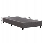 ΚΡΕΒΑΤΙ-ΥΠΟΣΤΡΩΜΑ SIGGY HM722.10 ΧΩΡΙΣ ΑΠΟΘ.ΧΩΡΟ--ΓΚΡΙ ΥΦΑΣΜΑ--ΓΙΑ 90Χ200εκ.