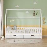 ΚΡΕΒΑΤΙ ΠΑΙΔΙΚΟ ΜΕ ΣΥΡΤΑΡΙΑ PHYLLIS HM724.03 τ.MONTESSORI ΛΕΥΚΟ 196x97x161Υεκ.