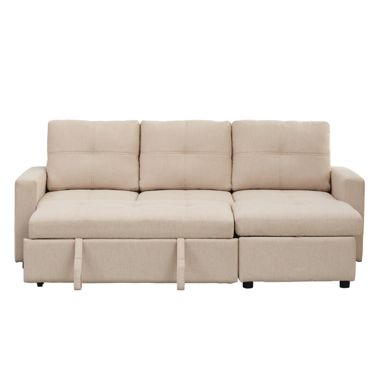 ΓΩΝΙΑΚΟΣ ΚΑΝΑΠΕΣ-ΚΡΕΒΑΤΙ ΑΝΑΣΤΡΕΨΙΜΟΣ SALINO HM3285.03 ΜΠΕΖ ΥΦΑΣΜΑ 213x132x87Yεκ