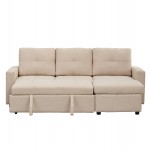 ΓΩΝΙΑΚΟΣ ΚΑΝΑΠΕΣ-ΚΡΕΒΑΤΙ ΑΝΑΣΤΡΕΨΙΜΟΣ SALINO HM3285.03 ΜΠΕΖ ΥΦΑΣΜΑ 213x132x87Yεκ