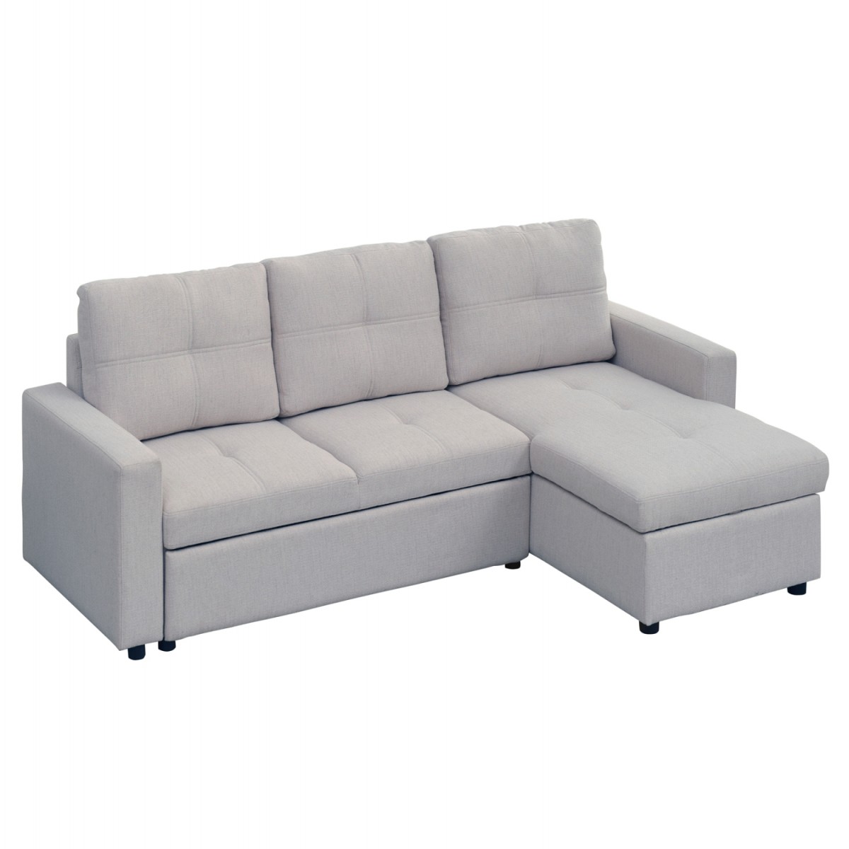 ΓΩΝΙΑΚΟΣ ΚΑΝΑΠΕΣ-ΚΡΕΒΑΤΙ ΑΝΑΣΤΡΕΨΙΜΟΣ SALINO HM3285.01 ΓΚΡΙ ΥΦΑΣΜΑ 213x132x87Yεκ