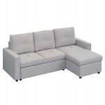 ΓΩΝΙΑΚΟΣ ΚΑΝΑΠΕΣ-ΚΡΕΒΑΤΙ ΑΝΑΣΤΡΕΨΙΜΟΣ SALINO HM3285.01 ΓΚΡΙ ΥΦΑΣΜΑ 213x132x87Yεκ