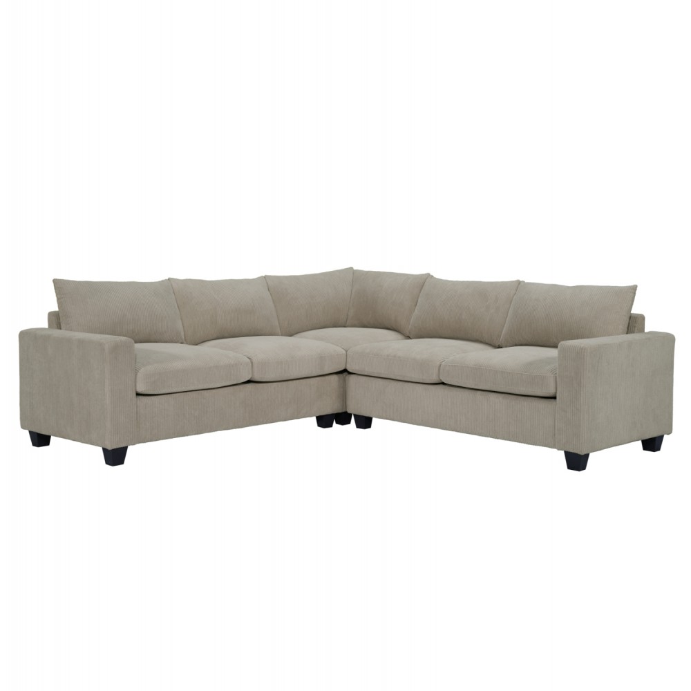 ΓΩΝΙΑΚΟΣ ΚΑΝΑΠΕΣ CALDER HM3286.03 ΜΠΕΖ ΥΦΑΣΜΑ 254x254x91Υεκ.