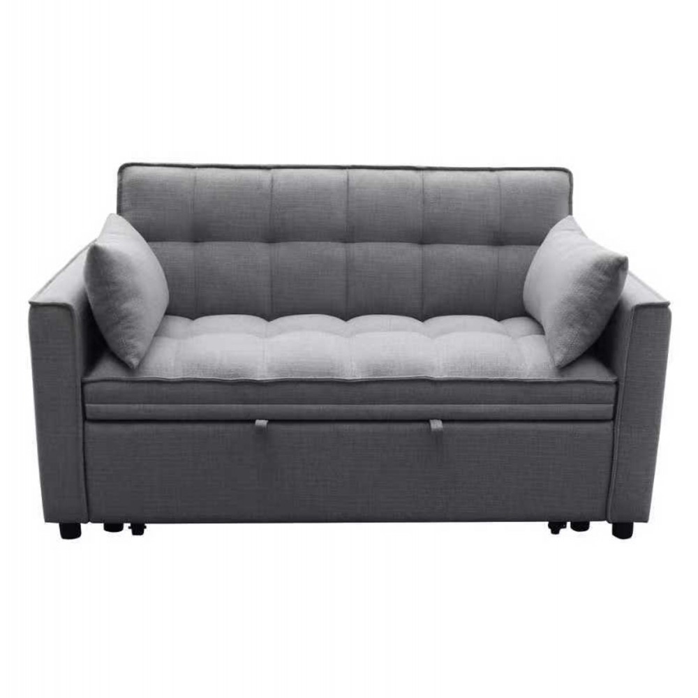 ΚΑΝΑΠΕΣ ΚΡΕΒΑΤΙ 2-ΘΕΣΙΟΣ BORG HM3289.01 ΓΚΡΙ ΥΦΑΣΜΑ 142x94x78Υεκ