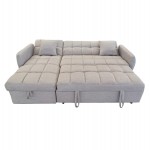 ΓΩΝΙΑΚΟΣ ΚΑΝΑΠΕΣ-ΚΡΕΒΑΤΙ ΑΝΑΣΤΡΕΨΙΜΟΣ NEZU HM3294.02 ΜΠΕΖ ΥΦΑΣΜΑ 210x140x78Υεκ.