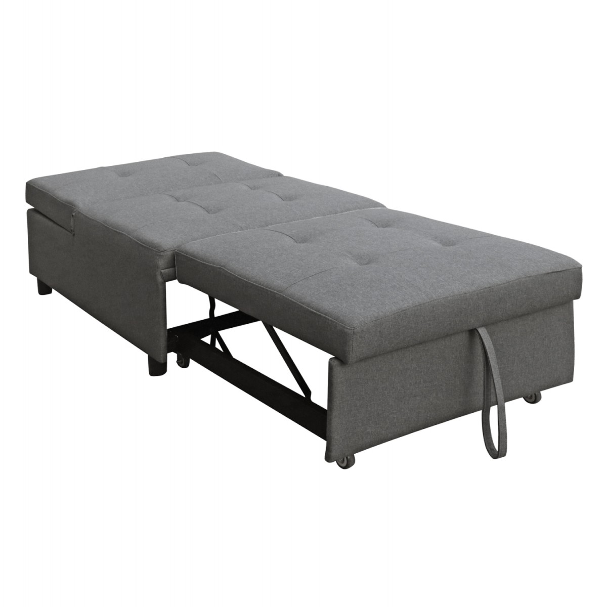 ΠΟΛΥΘΡΟΝΑ-ΚΡΕΒΑΤΙ LIBRE HM3295.01 ΓΚΡΙ ΥΦΑΣΜΑ 75x106x89Υεκ.