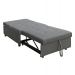 ΠΟΛΥΘΡΟΝΑ-ΚΡΕΒΑΤΙ LIBRE HM3295.01 ΓΚΡΙ ΥΦΑΣΜΑ 75x106x89Υεκ.