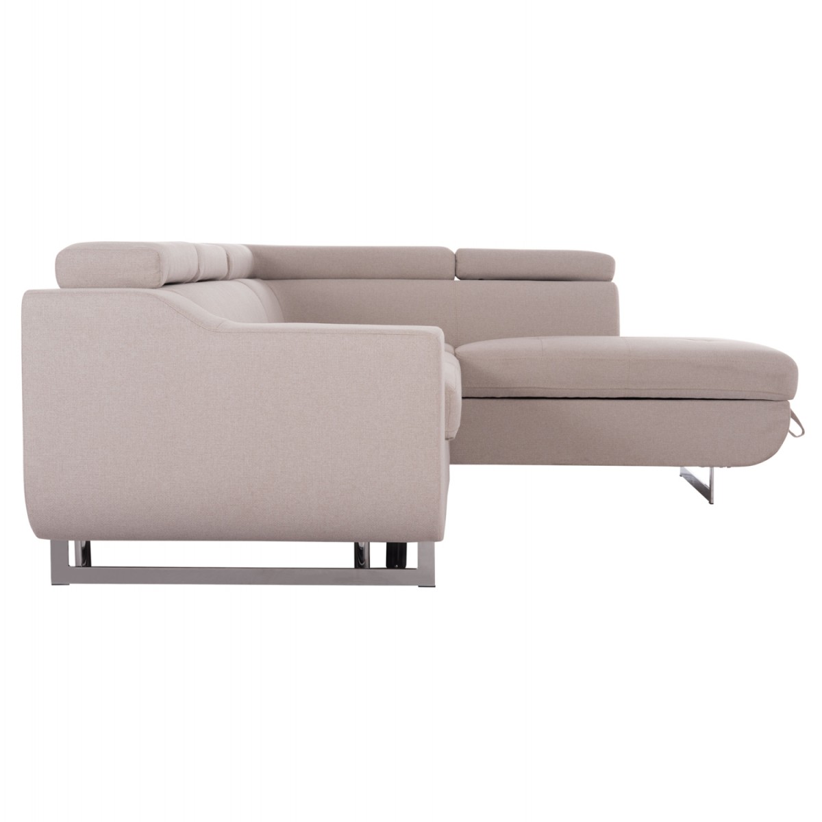 ΓΩΝΙΑΚΟΣ ΚΑΝΑΠΕΣ-ΚΡΕΒΑΤΙ ΜΕ ΑΠΟΘ.ΧΩΡΟ ENCORE HM3301.03R ΜΠΕΖ ΥΦΑΣΜΑ 285x205x90Υεκ.