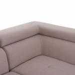 ΓΩΝΙΑΚΟΣ ΚΑΝΑΠΕΣ-ΚΡΕΒΑΤΙ ΜΕ ΑΠΟΘ.ΧΩΡΟ ENCORE HM3301.03R ΜΠΕΖ ΥΦΑΣΜΑ 285x205x90Υεκ.