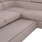 ΓΩΝΙΑΚΟΣ ΚΑΝΑΠΕΣ-ΚΡΕΒΑΤΙ ΜΕ ΑΠΟΘ.ΧΩΡΟ ENCORE HM3301.03R ΜΠΕΖ ΥΦΑΣΜΑ 285x205x90Υεκ.