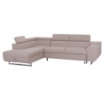 ΓΩΝΙΑΚΟΣ ΚΑΝΑΠΕΣ-ΚΡΕΒΑΤΙ ΜΕ ΑΠΟΘ.ΧΩΡΟ ENCORE HM3301.03L ΜΠΕΖ ΥΦΑΣΜΑ 285x205x90Υεκ.