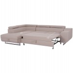 ΓΩΝΙΑΚΟΣ ΚΑΝΑΠΕΣ-ΚΡΕΒΑΤΙ ΜΕ ΑΠΟΘ.ΧΩΡΟ ENCORE HM3301.03L ΜΠΕΖ ΥΦΑΣΜΑ 285x205x90Υεκ.