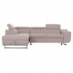 ΓΩΝΙΑΚΟΣ ΚΑΝΑΠΕΣ-ΚΡΕΒΑΤΙ ΜΕ ΑΠΟΘ.ΧΩΡΟ ENCORE HM3301.03L ΜΠΕΖ ΥΦΑΣΜΑ 285x205x90Υεκ.