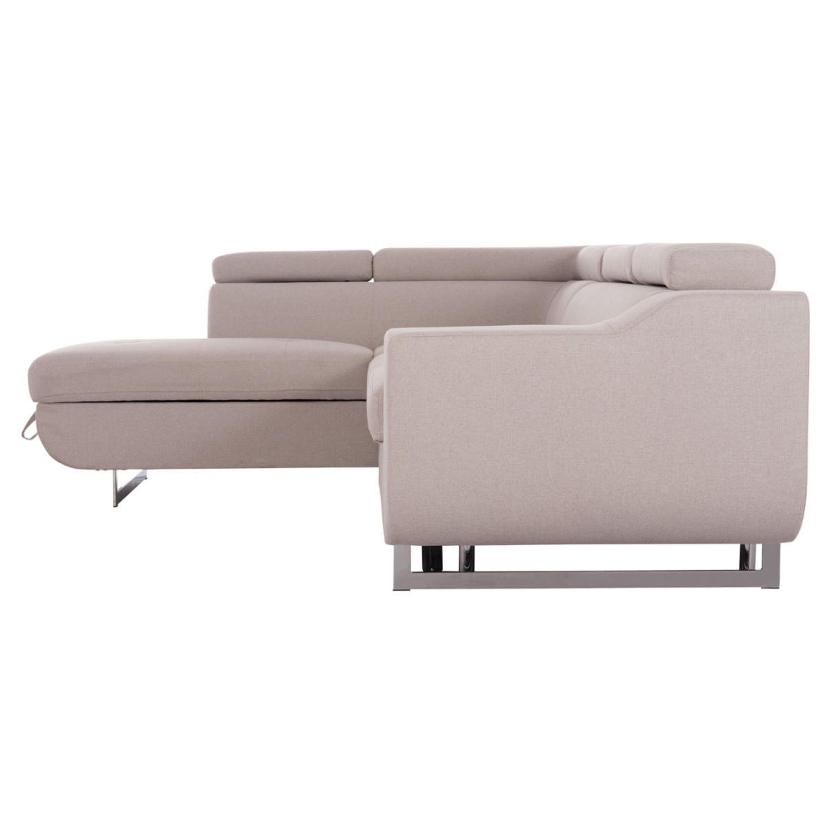 ΓΩΝΙΑΚΟΣ ΚΑΝΑΠΕΣ-ΚΡΕΒΑΤΙ ΜΕ ΑΠΟΘ.ΧΩΡΟ ENCORE HM3301.03L ΜΠΕΖ ΥΦΑΣΜΑ 285x205x90Υεκ.