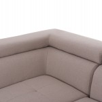 ΓΩΝΙΑΚΟΣ ΚΑΝΑΠΕΣ-ΚΡΕΒΑΤΙ ΜΕ ΑΠΟΘ.ΧΩΡΟ ENCORE HM3301.03L ΜΠΕΖ ΥΦΑΣΜΑ 285x205x90Υεκ.