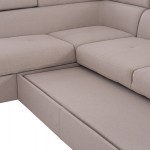 ΓΩΝΙΑΚΟΣ ΚΑΝΑΠΕΣ-ΚΡΕΒΑΤΙ ΜΕ ΑΠΟΘ.ΧΩΡΟ ENCORE HM3301.03L ΜΠΕΖ ΥΦΑΣΜΑ 285x205x90Υεκ.