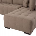 ΓΩΝΙΑΚΟΣ ΚΑΝΑΠΕΣ-ΚΡΕΒΑΤΙ ΜΕ ΑΠΟΘ.ΧΩΡΟ TRENDSTON HM3302.03R ΜΠΕΖ ΥΦΑΣΜΑ 298x177x95Υεκ