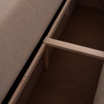 ΓΩΝΙΑΚΟΣ ΚΑΝΑΠΕΣ-ΚΡΕΒΑΤΙ ΜΕ ΑΠΟΘ.ΧΩΡΟ TRENDSTON HM3302.03R ΜΠΕΖ ΥΦΑΣΜΑ 298x177x95Υεκ