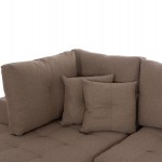 ΓΩΝΙΑΚΟΣ ΚΑΝΑΠΕΣ-ΚΡΕΒΑΤΙ ΜΕ ΑΠΟΘ.ΧΩΡΟ TRENDSTON HM3302.03L ΜΠΕΖ ΥΦΑΣΜΑ 298x177x95Υεκ