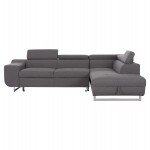 ΓΩΝΙΑΚΟΣ ΚΑΝΑΠΕΣ-ΚΡΕΒΑΤΙ ΜΕ ΑΠΟΘ.ΧΩΡΟ ENCORE HM3301.01R ΓΚΡΙ ΥΦΑΣΜΑ 285x205x90Υεκ.