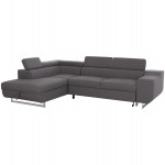 ΓΩΝΙΑΚΟΣ ΚΑΝΑΠΕΣ-ΚΡΕΒΑΤΙ ΜΕ ΑΠΟΘ.ΧΩΡΟ ENCORE HM3301.01L ΓΚΡΙ ΥΦΑΣΜΑ 285x205x90Υεκ.