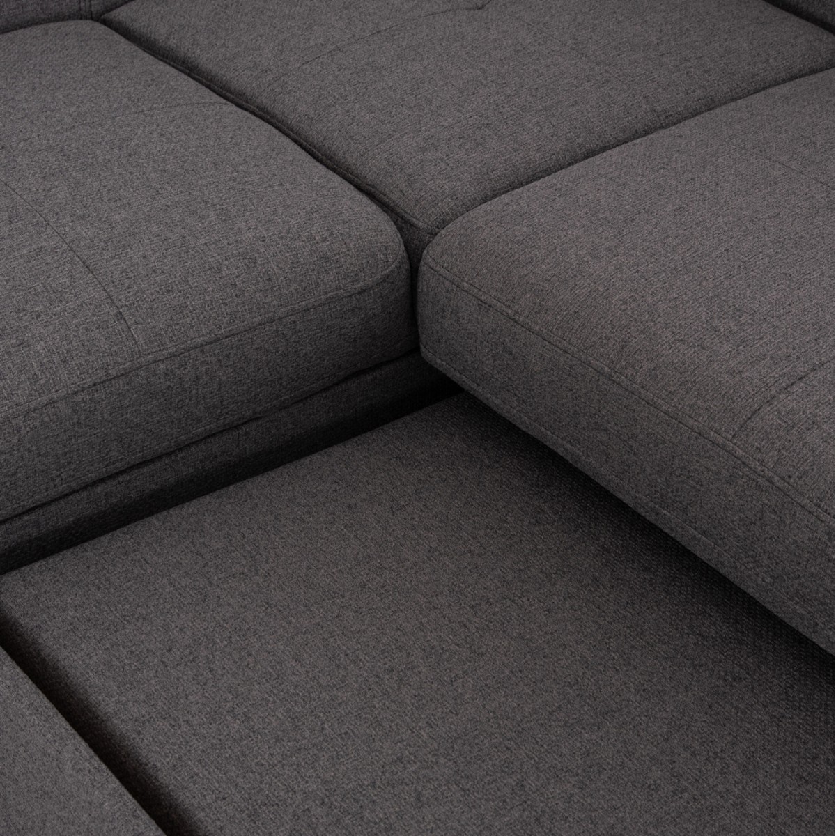 ΓΩΝΙΑΚΟΣ ΚΑΝΑΠΕΣ-ΚΡΕΒΑΤΙ ΜΕ ΑΠΟΘ.ΧΩΡΟ ENCORE HM3301.01L ΓΚΡΙ ΥΦΑΣΜΑ 285x205x90Υεκ.