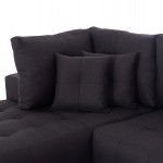 ΓΩΝΙΑΚΟΣ ΚΑΝΑΠΕΣ-ΚΡΕΒΑΤΙ ΜΕ ΑΠΟΘ.ΧΩΡΟ TRENDSTON HM3302.01L ΓΚΡΙ ΥΦΑΣΜΑ 298x177x95Υεκ