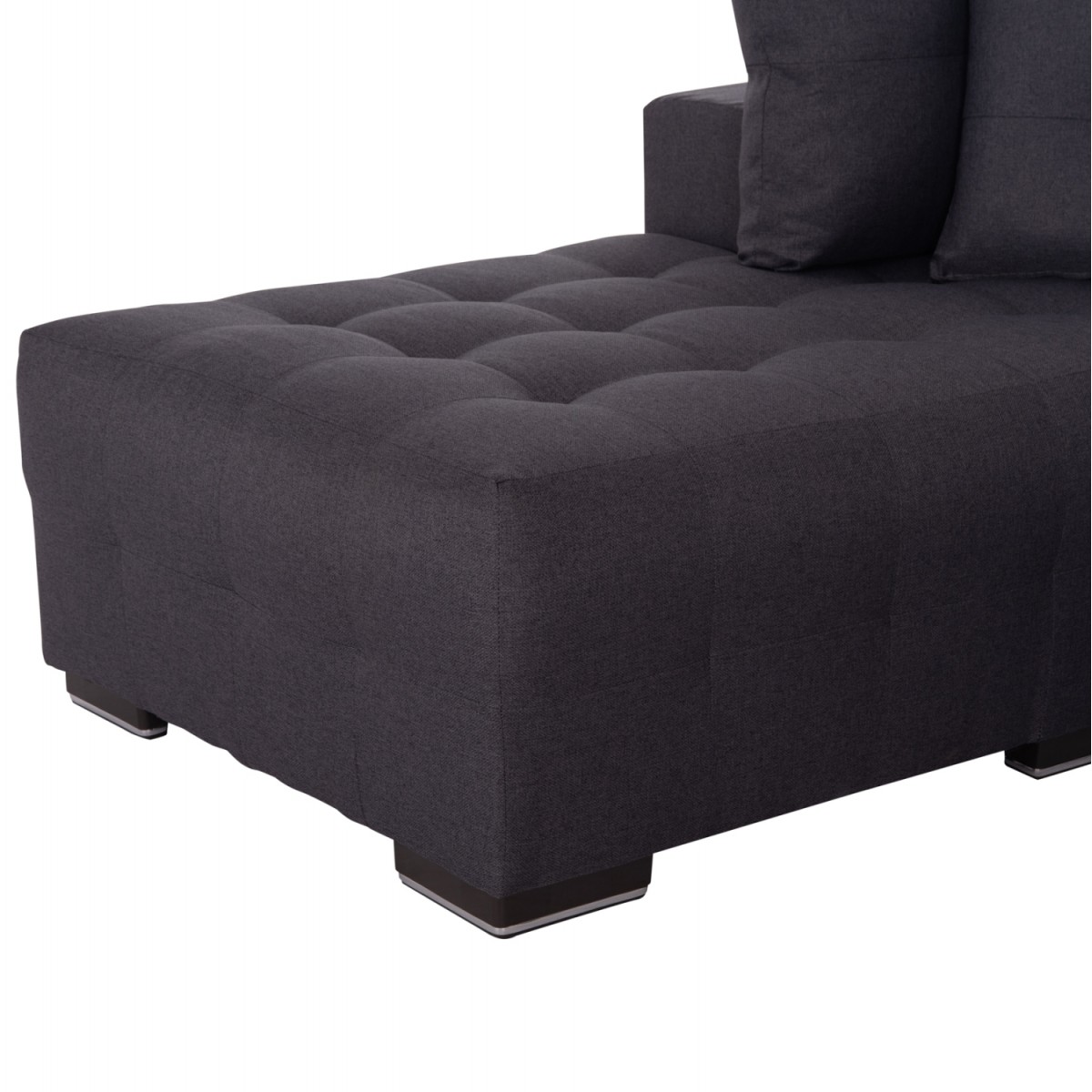 ΓΩΝΙΑΚΟΣ ΚΑΝΑΠΕΣ-ΚΡΕΒΑΤΙ ΜΕ ΑΠΟΘ.ΧΩΡΟ TRENDSTON HM3302.01L ΓΚΡΙ ΥΦΑΣΜΑ 298x177x95Υεκ