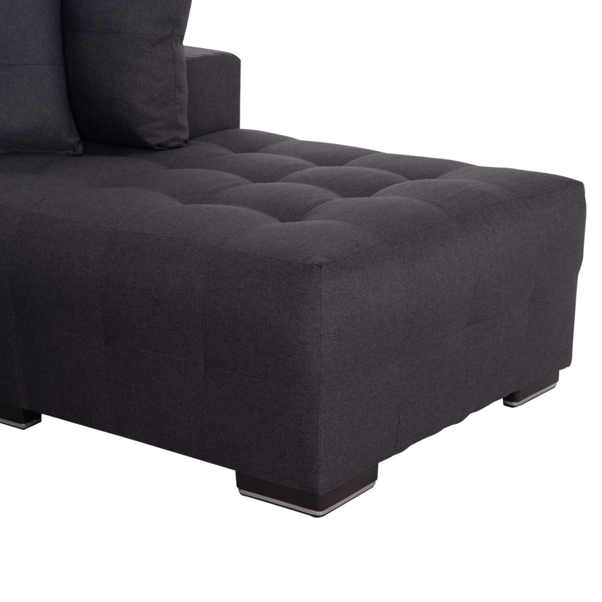 ΓΩΝΙΑΚΟΣ ΚΑΝΑΠΕΣ-ΚΡΕΒΑΤΙ ΜΕ ΑΠΟΘ.ΧΩΡΟ TRENDSTON HM3302.01R ΓΚΡΙ ΥΦΑΣΜΑ 298x177x95Υεκ