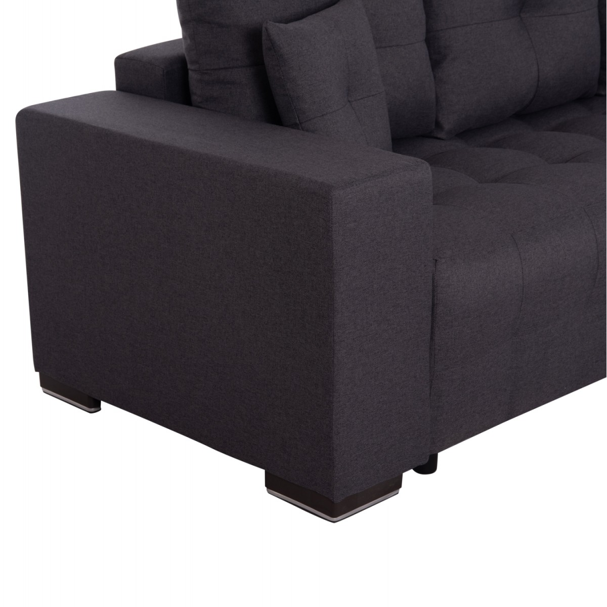 ΓΩΝΙΑΚΟΣ ΚΑΝΑΠΕΣ-ΚΡΕΒΑΤΙ ΜΕ ΑΠΟΘ.ΧΩΡΟ TRENDSTON HM3302.01R ΓΚΡΙ ΥΦΑΣΜΑ 298x177x95Υεκ